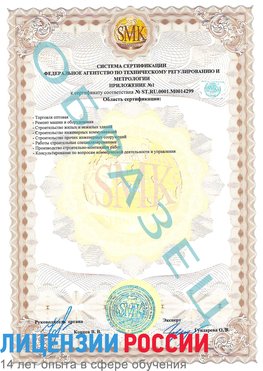 Образец сертификата соответствия (приложение) Кольчугино Сертификат ISO 14001